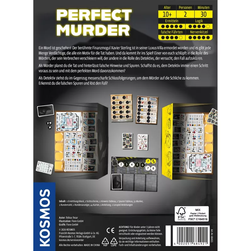 KOSMOS Perfect Murder Mõrvamüsteeriumimäng