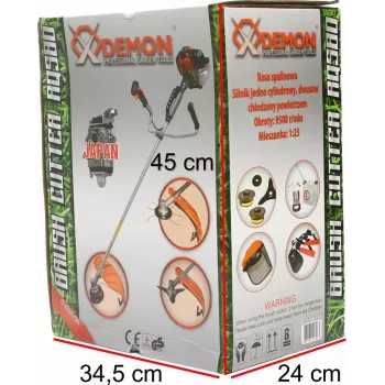 KOSS bensiinitrimmer nööriga DEMON RQ580 – 51,7 cm³ 2-taktiline, 5,2 HP, kahe nööriga põrkpea, jalgrattakäepide