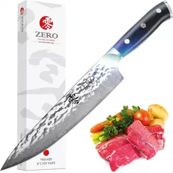 KozyGear Premier 8 33cm Chef's Knife Hammered Japan Super