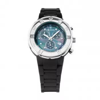KRONOS K789.CN.5C Unisex Analoog Kvartskell 40.5mm Roostevabast Terasest Korpuse ja Musta Nahkrihmaga