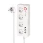 Kruger&Matz Connect P6 nutikas toiteplokk 4 Schuko pistikupesa ja 4 USB-porti, Tuya Wi-Fi, valge