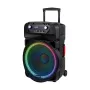 KRUGER & MATZ KM1718 60W kaasaskantav aktiivne PA kõlarisüsteem kahe UHF juhtmevaba mikrofoniga, Bluetooth, USB, SD, FM, LED-efektidega