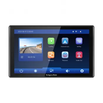 Kruger&Matz KM2022 9 inch Android Auto & Apple CarPlay multimeediaseade DVR-i ja tagakaameraga