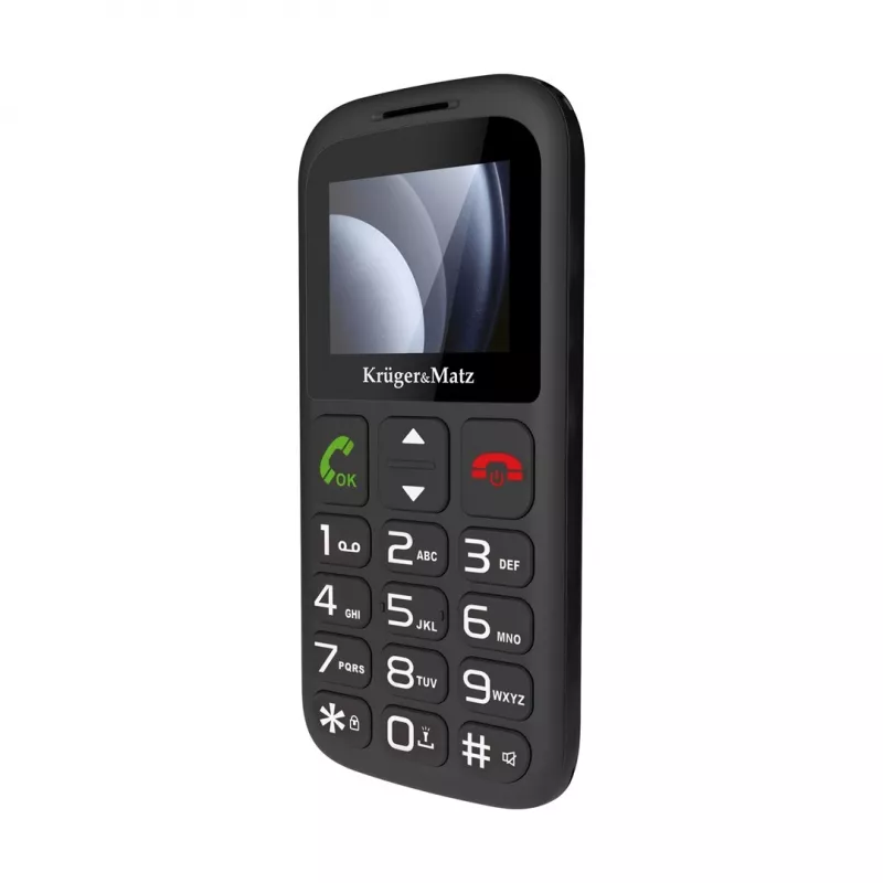 Kruger&Matz Simple 923 4G GSM mobiiltelefon eakatele - must