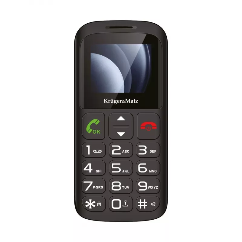 Kruger&Matz Simple 923 4G GSM mobiiltelefon eakatele - must