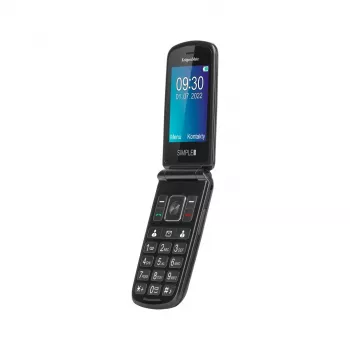 KRUGER & MATZ Simple 929 GSM seenioritelefon suurte klahvidega, SOS-nupp, laadimisalus, Dual SIM, FM-raadio, taskulamp – must
