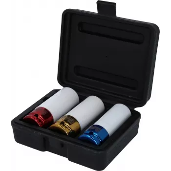 KS TOOLS 1/2 tolline valuvelgede löökpadrunite komplekt, 3-osaline (17, 19, 21 mm) kaitsehülssidega 515.1005