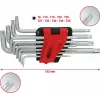 KS TOOLS 151.4880 Pikk TORX L-võtmete komplekt, 10-osaline, kroomvanaadium, suurused T9-T50