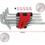 KS TOOLS 151.4880 Pikk TORX L-võtmete komplekt, 10-osaline, kroomvanaadium, suurused T9-T50