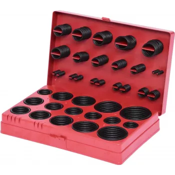 KS TOOLS 419-osaline O-rõngaste komplekt, NBR 70 Shore A, siseläbimõõt 3-50 mm, 32 suurust, DIN 3771, plastkarbis 970.0130