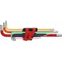 KS TOOLS 9-osaline ülipikk palliotstega kuuskantvõtmete komplekt topeltpallpeaga, 1,5-10mm, kroomvanaadium, matt kroomitud, DIN ISO 2936, ERGOTORQUEplus 151.3222