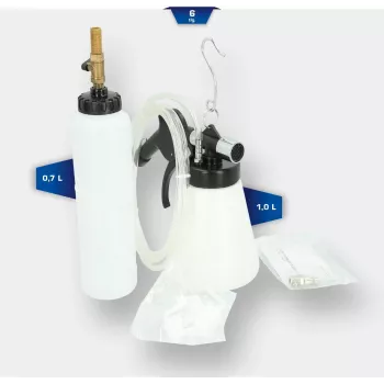 KS TOOLS BT701200 pneumaatiline pidurite õhutaja, 6,2 baari, 0,75 l paak, 1 l kogumispudel