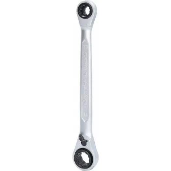 KS TOOLS Kahepoolne rõngasratasvõtme komplekt, 10 x 13 mm ja 17 x 19 mm, 4-in-1 BT013901