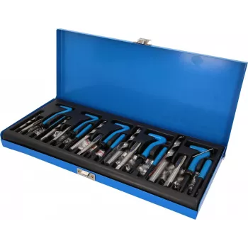 KS TOOLS Keermeparanduskomplekt, 131-osaline, metrilised spiraalsisendid M5-M12, roostevaba teras, kohvris BT541150