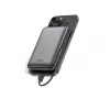KSIX Magnetic Power Bank 10000 mAh, 22.5W for iPhone and Apple Watch, Grey