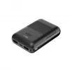 KSIX Powerbank Mini 10000mAh 10W kaabliga USB-A USB-C Must