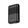 KSIX Powerbank Mini 10000mAh 10W kaabliga USB-A USB-C Must
