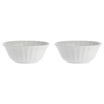 LA PORCELLANA BIANCA 2-osaline Ducale salatikausside komplekt - valge, 23 cm