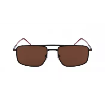 Lacoste L255S-5619201 Meeste ristkülikukujulised päikeseprillid - Havana/Tortoise raam, roheline lääts, 56/19/145 mm