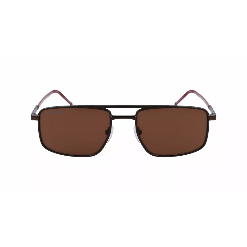 Lacoste L255S-5619201 Meeste ristkülikukujulised päikeseprillid - Havana/Tortoise raam, roheline lääts, 56/19/145 mm