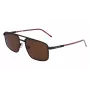 Lacoste L255S-5619201 Meeste ristkülikukujulised päikeseprillid - Havana/Tortoise raam, roheline lääts, 56/19/145 mm