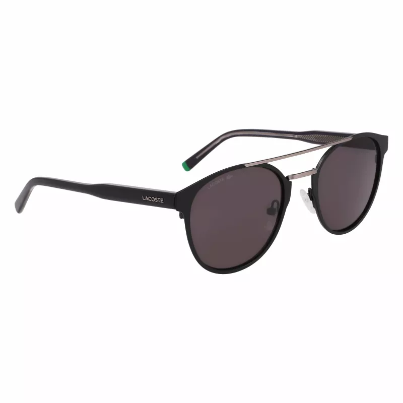 Lacoste L263S-2 meeste ristkülikukujulised päikeseprillid - must raam, hall lääts, 53 mm