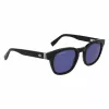 Lacoste L6015SN-1 Unisex Päikeseprillid Must Raam Hallid Läätsed 49mm