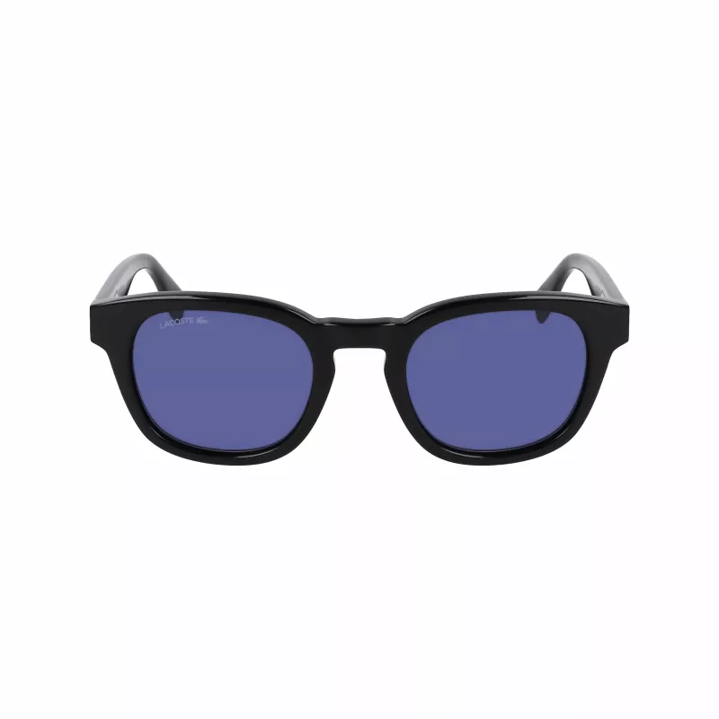 Lacoste L6015SN-1 Unisex Päikeseprillid Must Raam Hallid Läätsed 49mm
