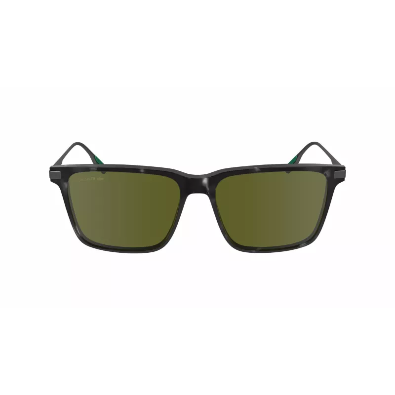 Lacoste L6017S5517240 Ristkülikukujulised Havana päikeseprillid meestele - Pruunid läätsed 55/17/145 mm