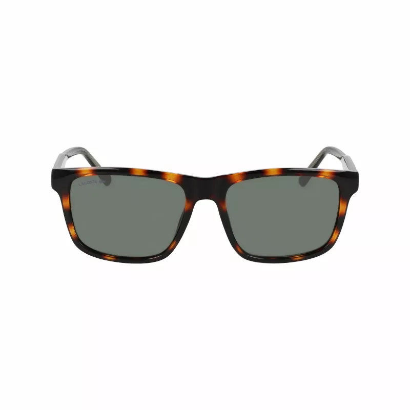 Lacoste L6025S-214 Meeste Ristkülikukujulised Päikeseprillid - Havana/Hall - 56/17/145 mm