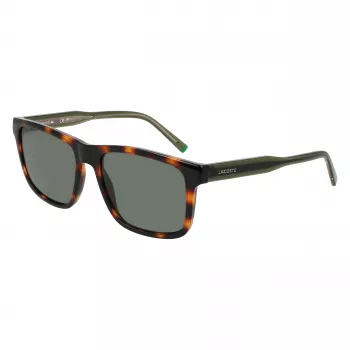 Lacoste L6025S-214 Meeste Ristkülikukujulised Päikeseprillid - Havana/Hall - 56/17/145 mm