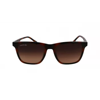 Lacoste L6041S-214 Meeste ristkülikukujulised päikeseprillid Havana atsetaatraamiga, pruun polükarbonaat lääts, 54mm