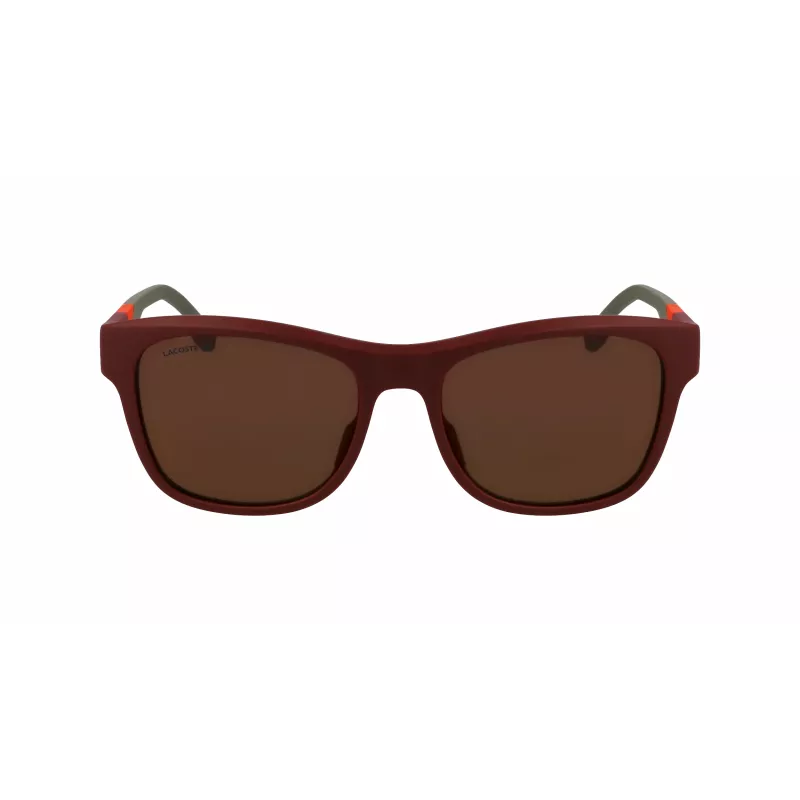 LACOSTE L6043S-601 Meeste ristkülikukujulised päikeseprillid - must raam, hallid läätsed 56/18/145 mm