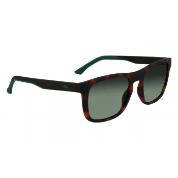 Lacoste L956S-230 Meeste Päikeseprillid Havana Pruun Ristkülikukujuline Atsetaat 55mm