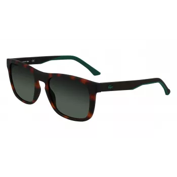 Lacoste L956S-230 Meeste Päikeseprillid Havana Pruun Ristkülikukujuline Atsetaat 55mm