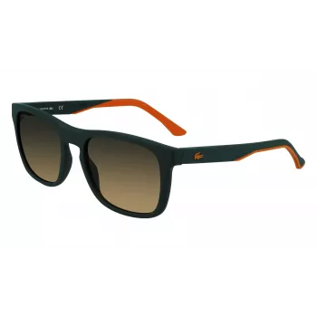 Lacoste L956S-301 Meeste ristkülikukujulised päikeseprillid, roheline atsetaatraam, UV400
