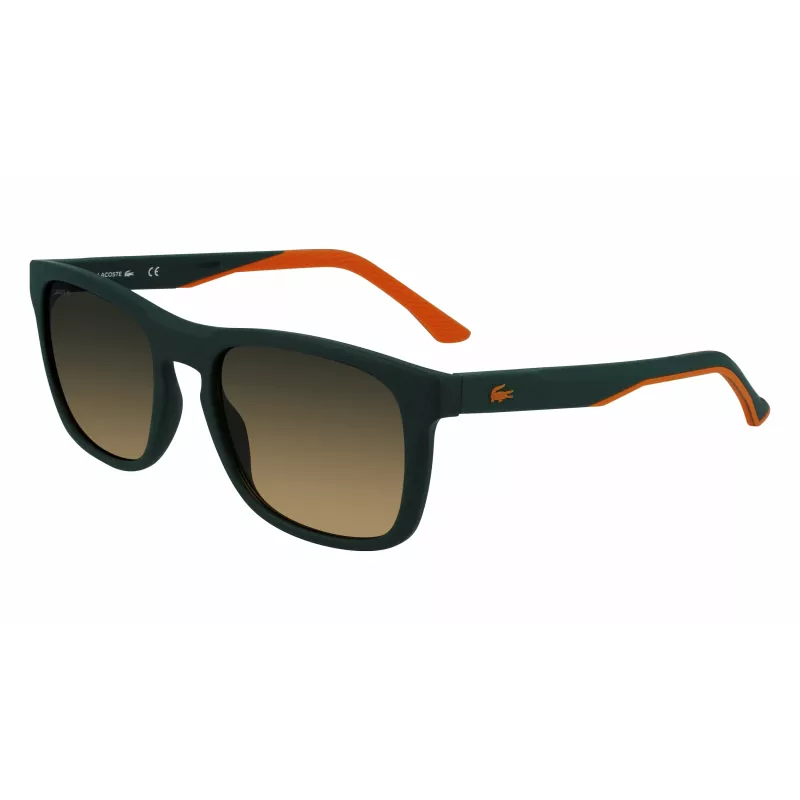 Lacoste L956S-301 Meeste ristkülikukujulised päikeseprillid, roheline atsetaatraam, UV400