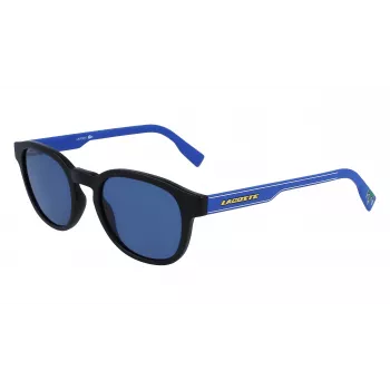 LACOSTE L968SX-002 Unisex Päikeseprillid Must Raam Hallid Läätsed 51mm