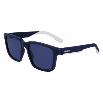 Lacoste L999S-401 meeste päikeseprillid - Havana atsetaatraam, sinised polükarbonaat läätsed, UV400 kaitse