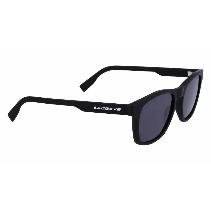 Lacoste meeste L988S-2 ristkülikukujulised päikeseprillid - must raam, hallid läätsed, 54 mm