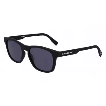 Lacoste meeste L988S-2 ristkülikukujulised päikeseprillid - must raam, hallid läätsed, 54 mm