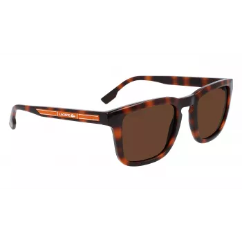 Lacoste meeste ristkülikukujulised päikeseprillid L951SRG-214 Havana atsetaat roheline polükarbonaat lääts 52/22/145 mm