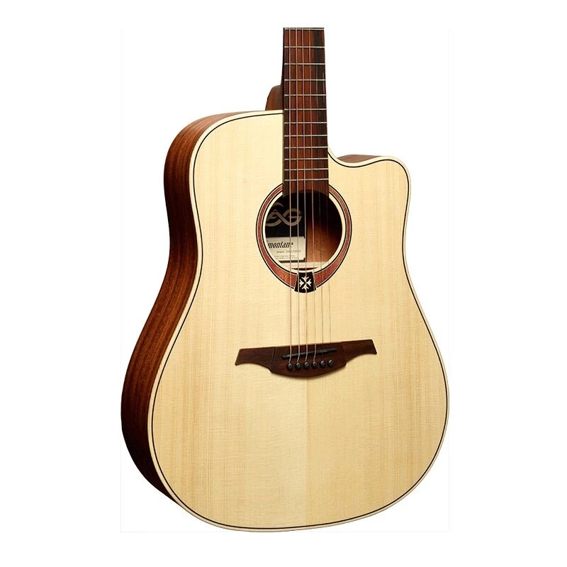 Lag GLA Tramontane 70 DC Dreadnought Cutaway Akustilis-elektriline kitarr - Natural