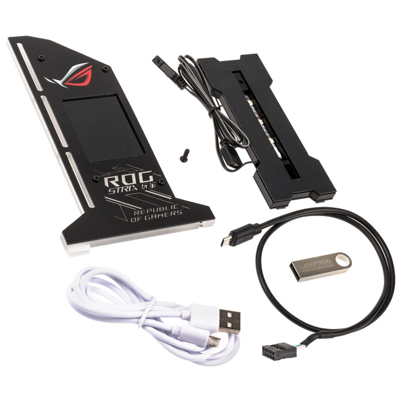 Lamptron Vertical GPU Holder with Display - Must