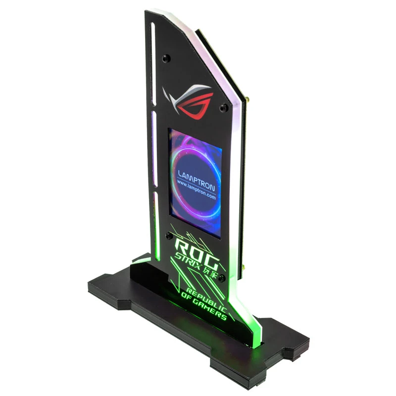 Lamptron Vertical GPU Holder with Display - Must