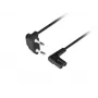 Lanberg 1.8m nurga all europistik IEC C7 toitekaabel (must)