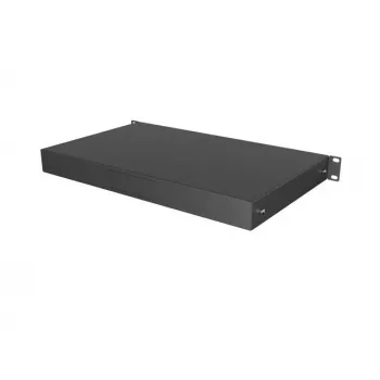 LANBERG 19-inch 1U Sliding Drawer 270mm Depth Black (483x270mm, Load Capacity 30kg)