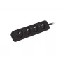 Lanberg toiteplokk, 4X Prantsuse pistikupesa, kvaliteetne vask, 1,5 m | PS0-04E-0150-BK