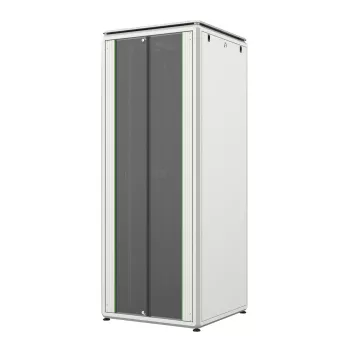 LANVIEW 19-tolline 42U serverikapp 800x800mm, hall (RAL 7035), klaasuksega