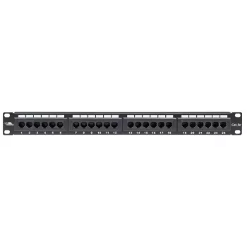 LANVIEW LPP110 1U 24-pordiline Cat5e RJ-45 varjestamata patch-paneel (Krone IDC)